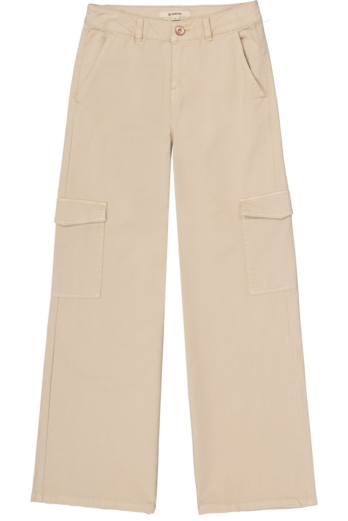 GARCIA - Pantalon beige large + poches