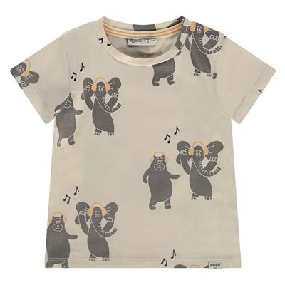 [NWB24127621] BABYFACE - T-shirt MC écru + éléphant et ours