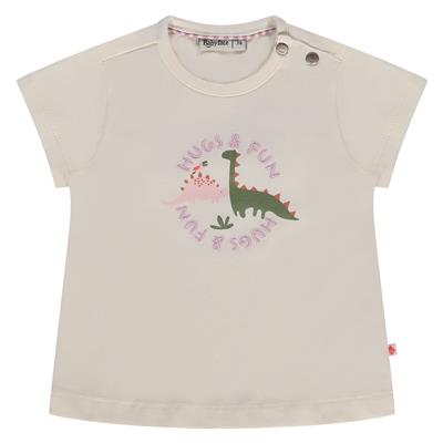 [NWB24228626] BABYFACE - T-shirt écru MC + dino et girafe